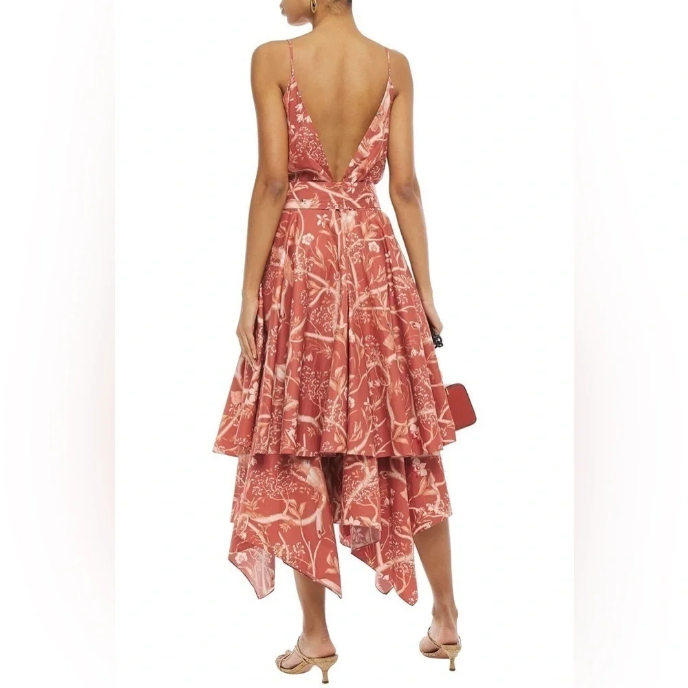 JOHANNA ORTIZ Cacatua belted layered floral-print cotton-poplin midi dress 6 - Picture 2 of 13